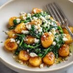 Easy Crispy Gnocchi With Spinach And Feta Recipe