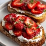 Roasted Strawberry Whipped Ricotta Toast Recipe