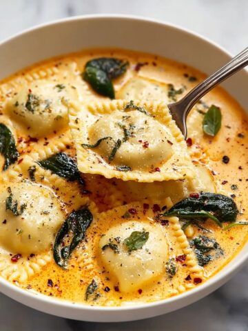 Easy Tuscan Ravioli Soup Recipe
