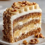 Classic Banana Walnut Cake with Cream Cheese Frosting Recipe