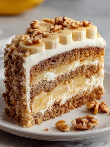 Classic Banana Walnut Cake with Cream Cheese Frosting Recipe