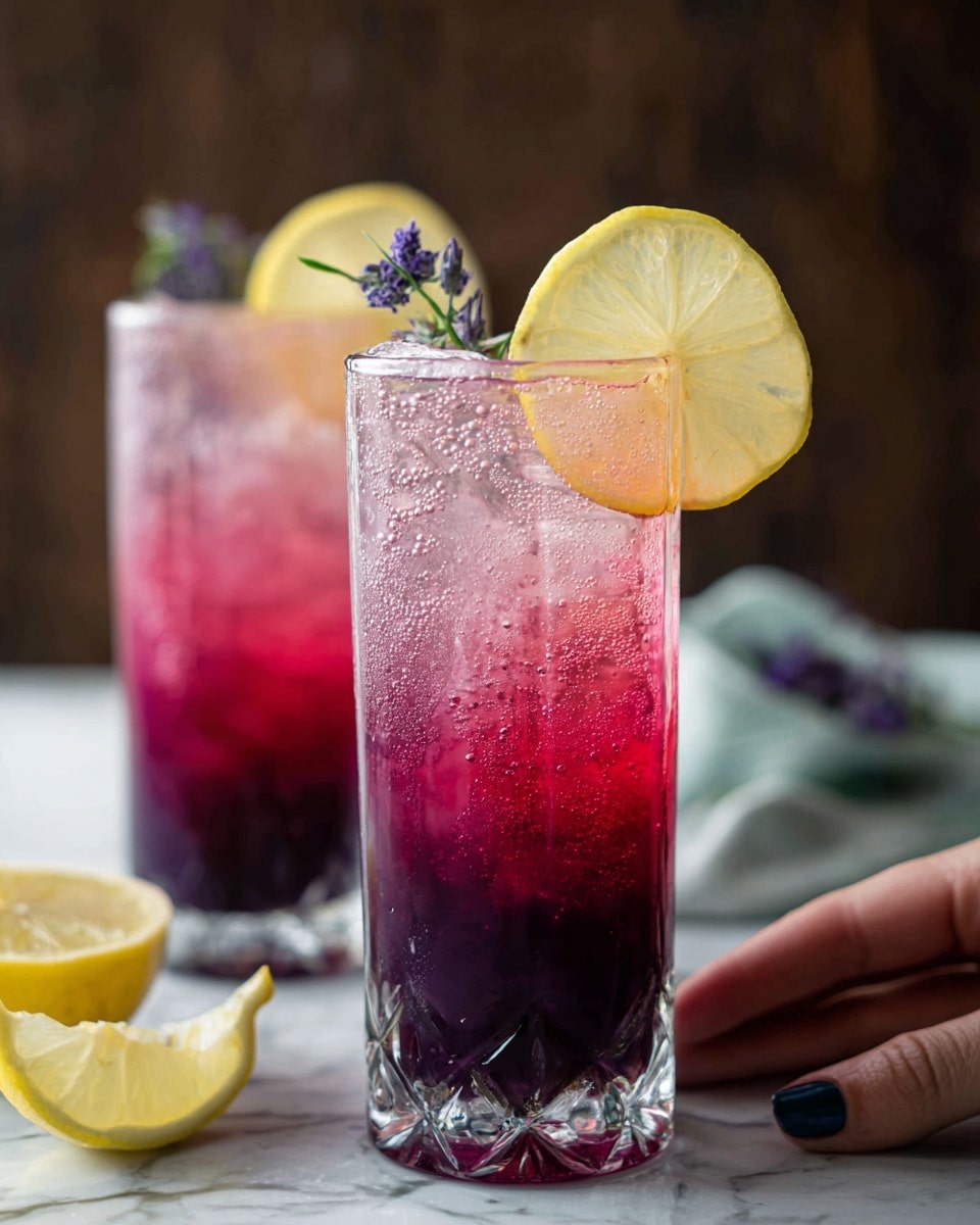 Blueberry Lavender Fizz: Refreshing Floral Bubbly Drink