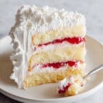 Homemade Raspberry and Cream Angel Food Cake Recipe