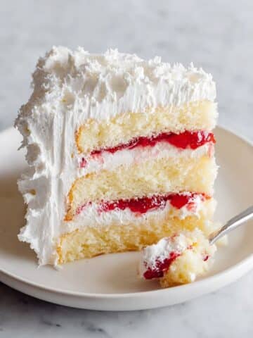 Homemade Raspberry and Cream Angel Food Cake Recipe