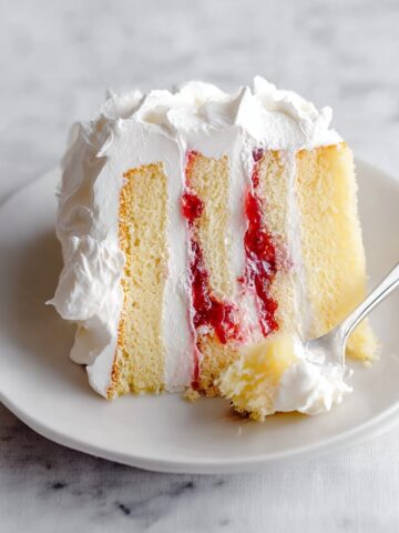 Raspberry and Cream Angel Food Cake Recipe