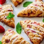 Strawberry Scones with Lemon Icing Recipe