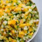 Healthy Peach Cucumber Salsa Recipe
