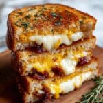 Honey Peach & White Cheddar Grilled Cheese Recipe