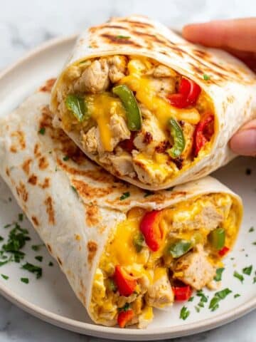 Chicken Bell Pepper Ranch Burritos Recipe