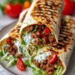 Greek Beef Wraps with Creamy Feta Dill Sauce Recipe