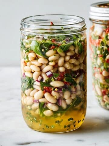 Marinated White Beans with Herbs and Roasted Red Peppers Recipe