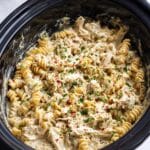 Crockpot Parmesan Garlic Chicken Pasta Recipe