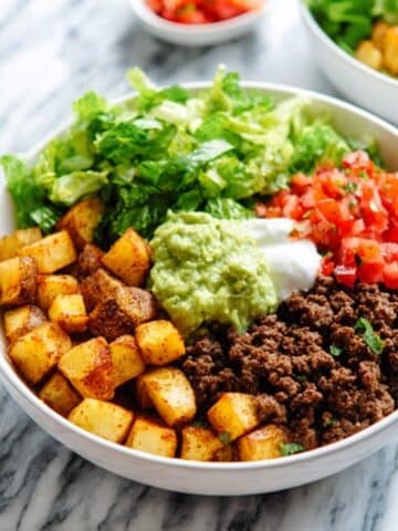 Easy Loaded Potato Taco Bowl Recipe