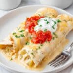 The BEST White Chicken Enchiladas Recipe