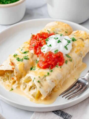 The BEST White Chicken Enchiladas Recipe