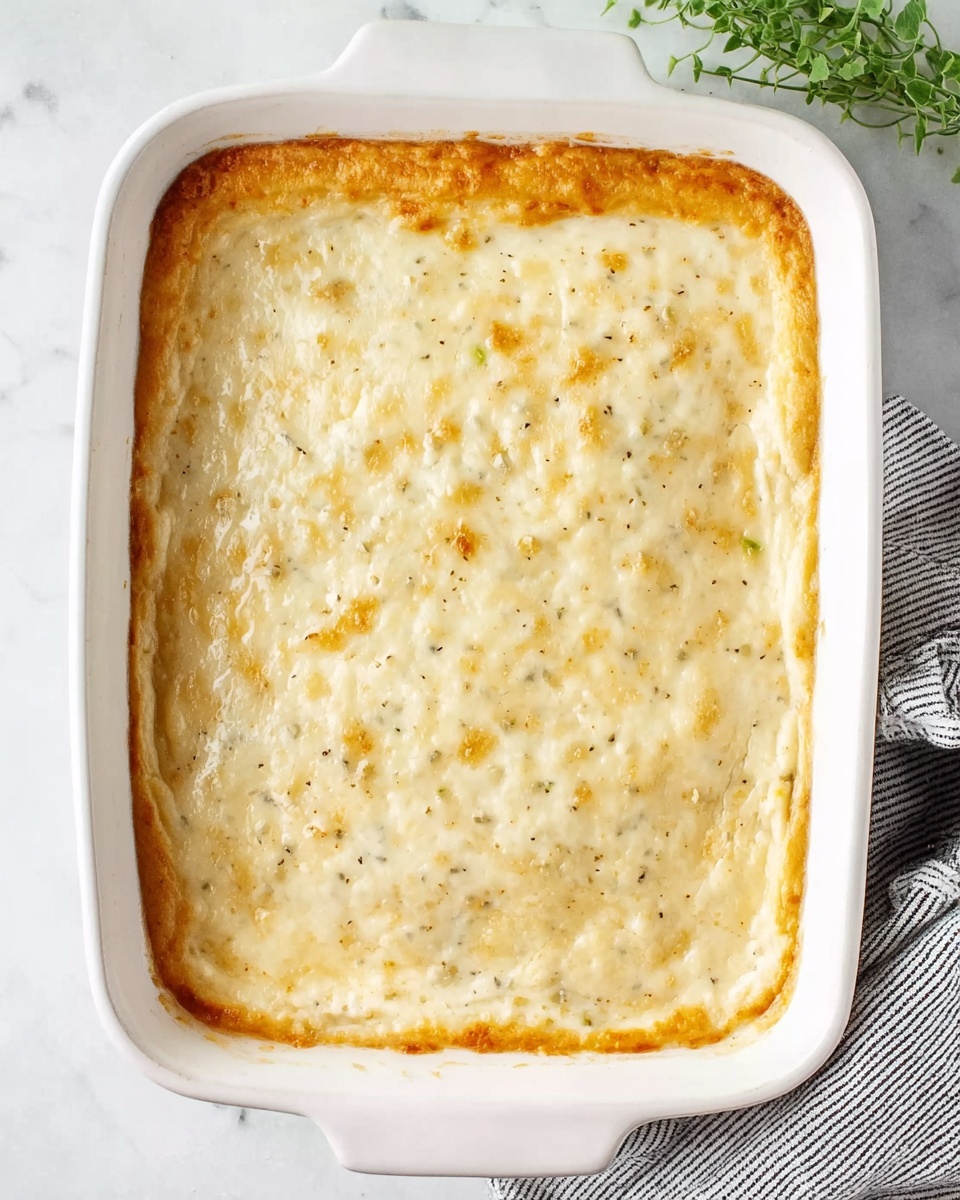 The image shows a close-up of an enchilada dish in a white plate. The enchiladas have two layers: the bottom layer is filled with a creamy white sauce mixed with a smooth, soft texture filling, topped with a thick, bubbly, golden-brown melted cheese layer that covers the enchiladas evenly. Small pieces of chopped green onions are sprinkled on top, adding a pop of green color. The white plate sits on a white marbled surface, making the warm tones of the food stand out. Photo taken with an iphone --ar 4:5 --v 7