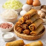 Crispy Homemade Eggrolls with Meat, Vegetables, and Glass Noodles Recipe