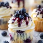 White Chocolate Blueberry Cupcakes Recipe