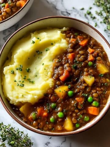 Hearty Lentil Stew with Creamy Mashed Potatoes Recipe