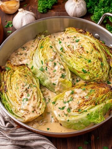 Creamy Garlic Parmesan Cabbage Recipe