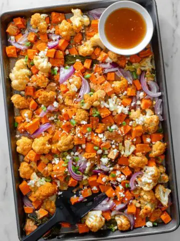 Sheet Pan Buffalo Chicken and Sweet Potato Bowls Recipe