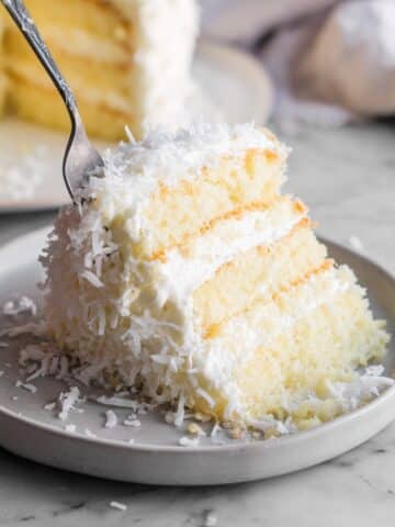 Coconut Cake with Pineapple Filling and Coconut Cream Cheese Frosting Recipe