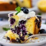 Sticky Lemon Curd Cake with Blueberries Recipe