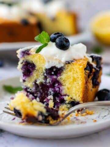 Sticky Lemon Curd Cake with Blueberries Recipe