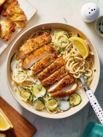 Creamy Lemon Chicken Pasta with Zucchini Recipe