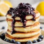Lemon Ricotta Pancakes with Blueberry Sauce Recipe