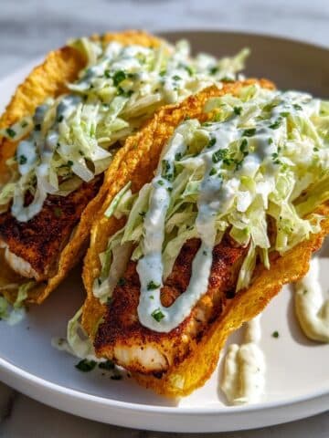Dill Pickle Ranch Smash Chicken Tacos with Crispy Cheese Lace Recipe