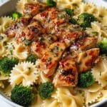 Creamy Cowboy Butter Lemon Bowtie Chicken with Broccoli Recipe