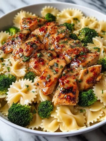Creamy Cowboy Butter Lemon Bowtie Chicken with Broccoli Recipe