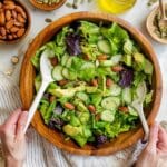 Simple Green Salad with Lemon Vinaigrette, Avocado, and Tamari Almonds Recipe