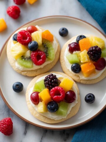 Sugar Cookie Fruit Pizzas (Chewy Version) Recipe