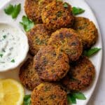 Lentil Patties with Vegetables and Fresh Toppings Recipe