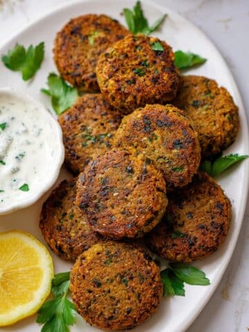 Lentil Patties with Vegetables and Fresh Toppings Recipe
