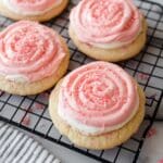 Pink Velvet Crumbl Cookie with Cream Cheese Frosting Recipe