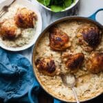 One Pot Creamy Parmesan Garlic Risotto with Lemon Pepper Chicken Recipe