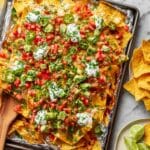 Cheesy Chicken Nachos with Fresh Toppings Recipe
