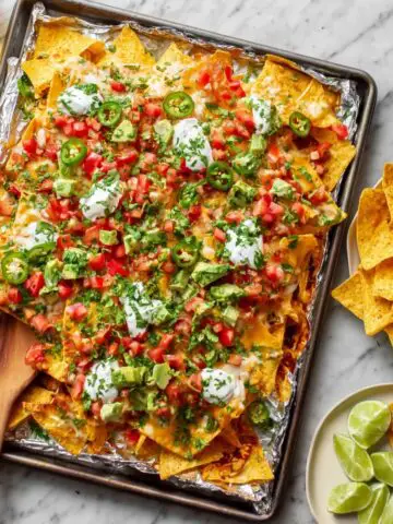 Cheesy Chicken Nachos with Fresh Toppings Recipe