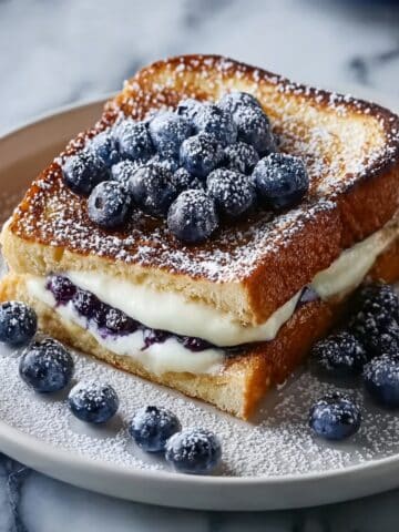 Cheesecake Stuffed French Toast with Berry Sauce Recipe