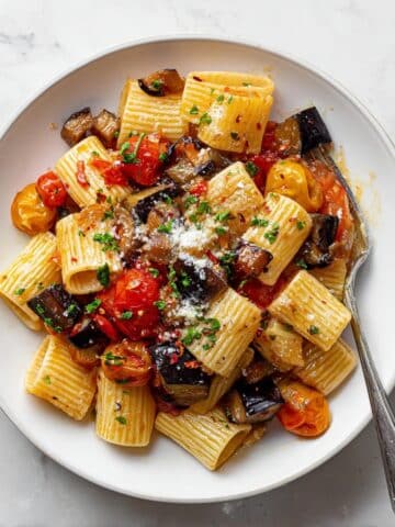 Eggplant and Fresh Tomato Pasta Recipe