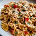 Parmesan Roasted Red Pepper Chicken Pasta Recipe