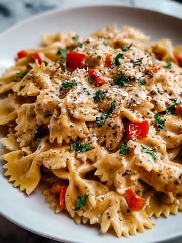 Parmesan Roasted Red Pepper Chicken Pasta Recipe