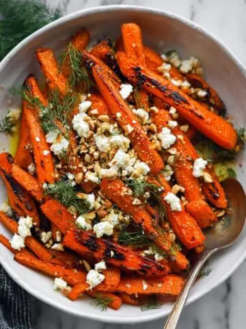 Honey Roasted Carrots with Feta and Dill Recipe