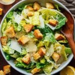Classic Caesar Salad with Homemade Croutons Recipe