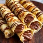 Handmade Chocolate-Filled Rolled Crêpes Recipe