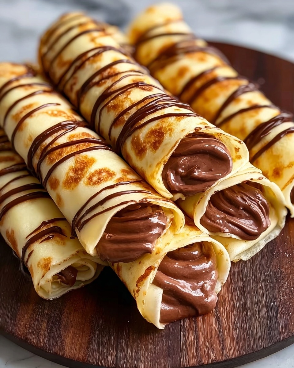 Handmade Chocolate-Filled Rolled Crêpes: Elegant & Easy Dessert