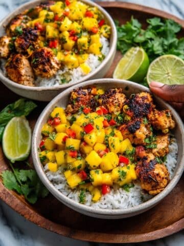 Glazed Chicken Mango Bowl Recipe